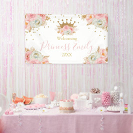 Personalizado de Banners Princesa Floral Rosa y Go Banner