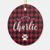 Personalizado de manto de búfalo navidades cachorr keramik ornament (Links)