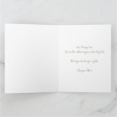 Personalizaed Elegant Magnolia Flowers Karte (Innenseite)