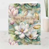 Personalizaed Elegant Magnolia Flowers Karte (Vorderseite)