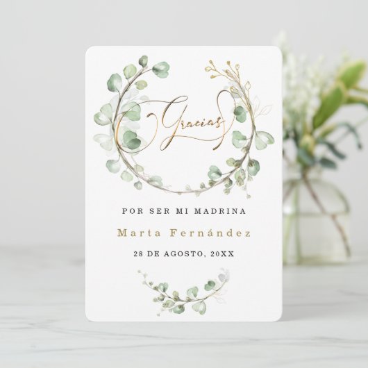 Personalizar tarjeta de agradecimiento la madrina einladung (Stehend Vorderseite)