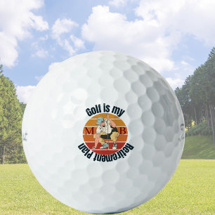 PersonalizdRetro-Stil"Golf ist mein Altersplan Golfball