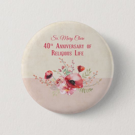 Personalize, 40th Anniversary Nun, Pink und Button (Vorderseite)