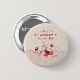 Personalize, 40th Anniversary Nun, Pink und Button