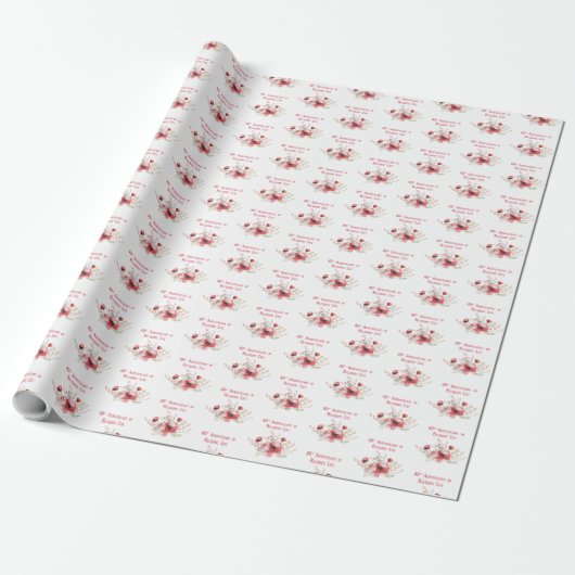 Personalize, 40th Anniversary Nun, Pink und Geschenkpapier (Ungerollt)