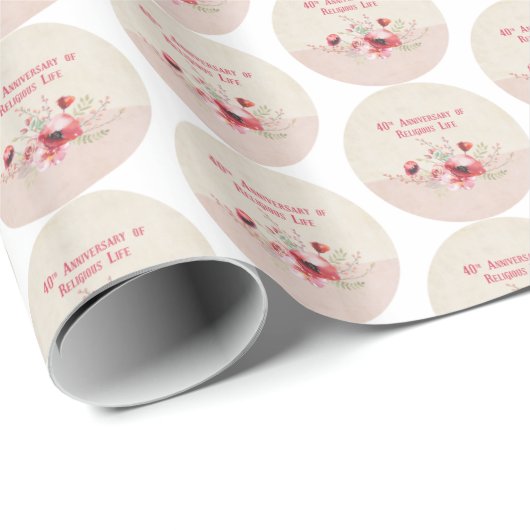 Personalize, 40th Anniversary Nun, Pink und Geschenkpapier (Rolleneckpunkt)