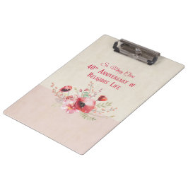 Personalize, 40th Anniversary Nun, Pink und Klemmbrett