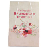 Personalize, 40th Anniversary Nun, Pink und Mittlere Geschenktüte (Rückseite)