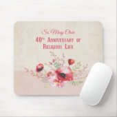 Personalize, 40th Anniversary Nun, Pink und Mousepad (Mit Mouse)