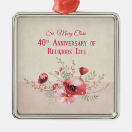 Personalize, 40th Anniversary Nun, Pink und Ornament Aus Metall