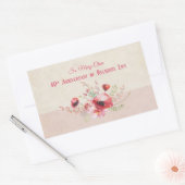 Personalize, 40th Anniversary Nun, Pink und Rechteckiger Aufkleber (Umschlag)