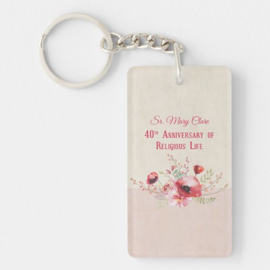 Personalize, 40th Anniversary Nun, Pink und Schlüsselanhänger (Vorderseite)