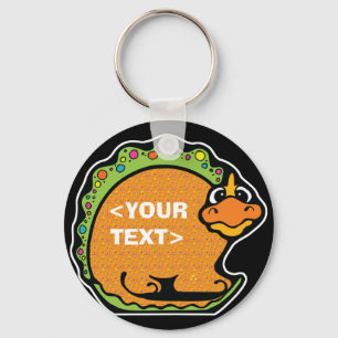 Personalize a Dinosaur, <YOUR TEXT> Schlüsselanhänger