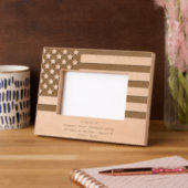 Personalize | American Flag Police Retirement Geätzte Rahmen (Links)
