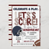 Personalize American FOOTBALL WATCH Party Einladung (Vorne/Hinten)