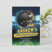Personalize American FOOTBALL WATCH Party Einladung (Stehend Vorderseite)