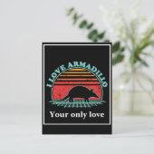 Personalize Armadillo Silhouettes: Custom Designs Feiertagspostkarte (Stehend Vorderseite)