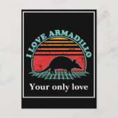 Personalize Armadillo Silhouettes: Custom Designs Feiertagspostkarte (Vorderseite)