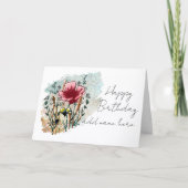 Personalize Artistic Wildflower Birthday Card Karte (Vorderseite)