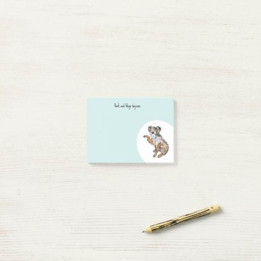 Personalize Australian Shepherd Post-it Klebezettel (Auf Schreibtisch)