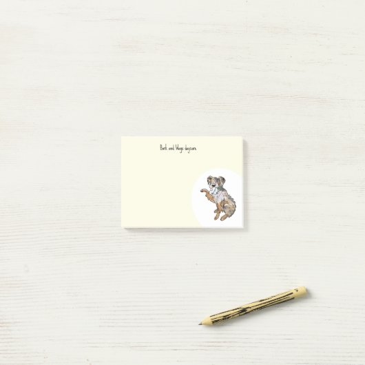 Personalize Australian Shepherd Post-it Klebezettel (Auf Schreibtisch)