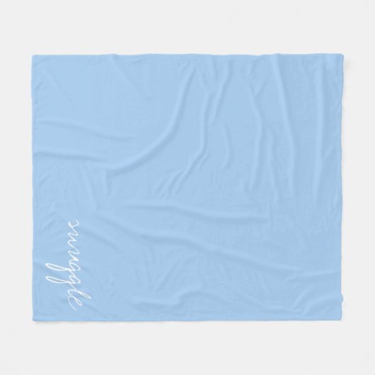 Personalize Baby Blue Snuggle Fleecedecke (Vorderseite (Horizontal))