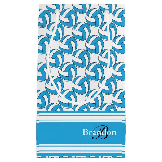 Personalize Baby Blue Volleyball Kleine Geschenktüte (Vorderseite)