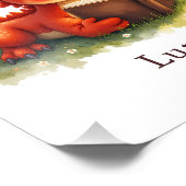 Personalize Baby Dragon Art Print Custom Kids Room Fotodruck (Ecke)