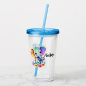 Personalize Baby Elephant Acryltrinkbecher (Rückseite)