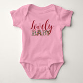 Personalize Baby Girl Decorative Script Letting Strampler (Vorderseite)