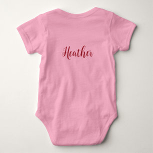 Personalize Baby Girl Decorative Script Letting Strampler