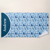 Personalize Baby Seals Beach Towel Strandtuch (Vorderseite)