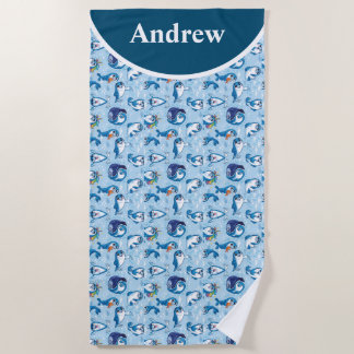Personalize Baby Seals  Beach Towel Strandtuch