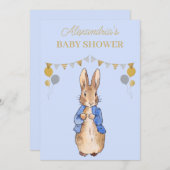 Personalize Baby Shower Peter der Kaninchen Einladung (Vorne/Hinten)
