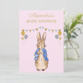 Personalize Baby Shower Peter der Kaninchen Einladung (Stehend Vorderseite)