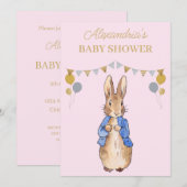 Personalize Baby Shower Peter der Kaninchen Einladung (Vorne/Hinten)