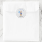 Personalize Baby Showname Peter Linen Vielen Dank Runder Aufkleber (Tasche)