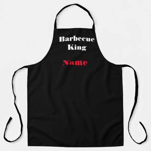 Personalize Barbecue King Black Schürze (Vorderseite)