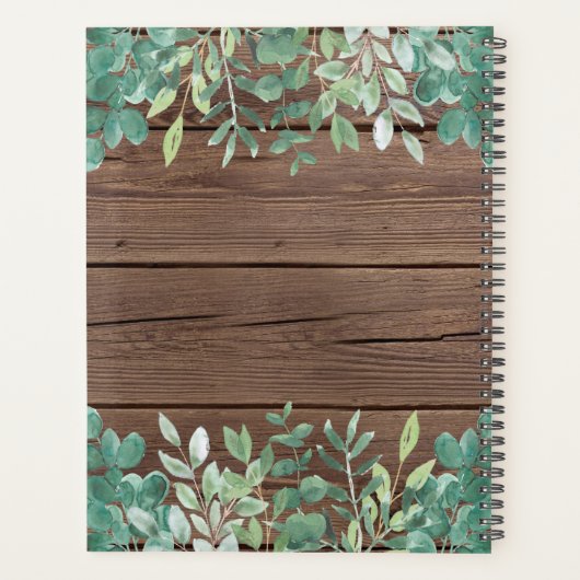 Personalize Barn Wood Eukalyptus Greenery Planer (Rückseite)