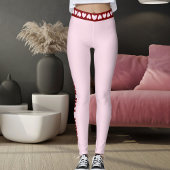 Personalize Be My Valentine Day Love Red Pink Gift Leggings