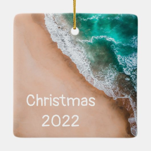 Personalize Beach Weihnachtsschmuck (Rückseite)