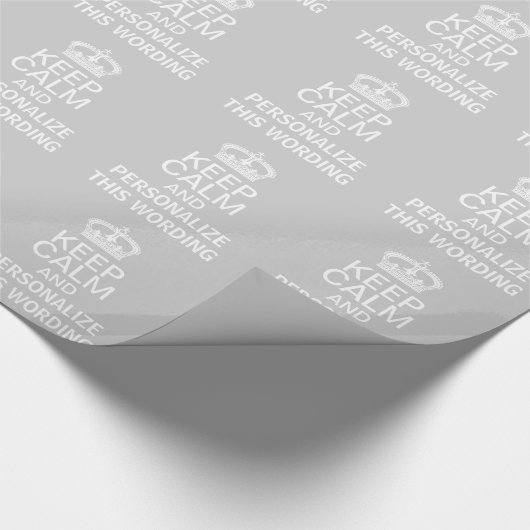 Personalize behalten ruhiges graues Weiß Geschenkpapier (Ecke)