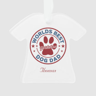 Personalize Best Dog Vater Yorkshire Ornament