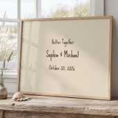 Personalize “Better Together” Wedding Poster
