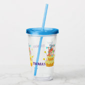 Personalize Birthday Dinosaur Acryltrinkbecher (Rückseite)