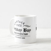 Personalize Black Gothic Script Funny Birthday Tas Kaffeetasse (Vorderseite Links)