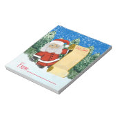 Personalize Blank Christmas Letter for Santa Claus Notizblock (Rotiert)