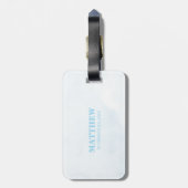 Personalize, Blue First Heilige Kommuny Cross Gast Gepäckanhänger (Rückseite vertikal)