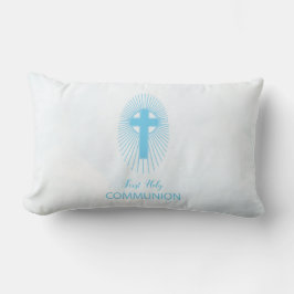 Personalize, Blue First Heilige Kommuny Cross Gast Lendenkissen