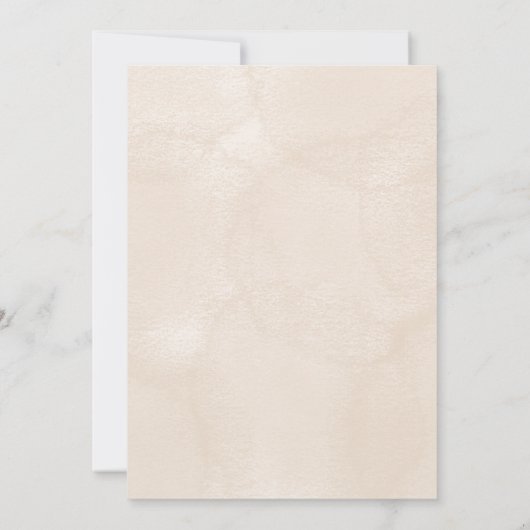 Personalize  brown rustic flower weding Invitation Einladung (Rückseite)